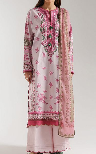Ethnc Off White/Pink Lawn Suit | Pakistani Lawn Dress in USA- Image 1