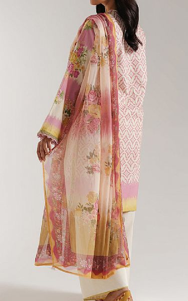 Ethnc Off White/Pink Lawn Suit | Pakistani Lawn Dress in USA- Image 2