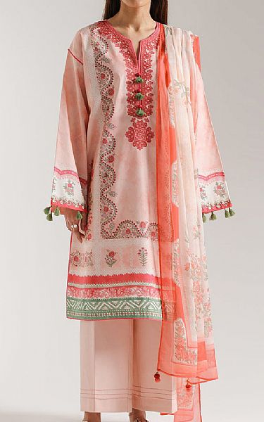 Ethnc Light Pink Lawn Suit | Pakistani Lawn Dress in USA- Image 1