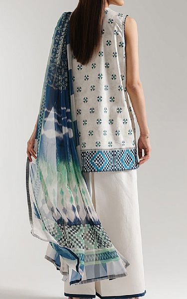 Ethnc Light Grey Lawn Suit | Pakistani Lawn Dress in USA- Image 2