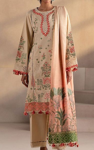 Ethnc Ivory Lawn Suit | Pakistani Lawn Dress in USA- Image 1