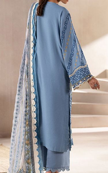 Ethnc Cadet Blue Lawn Suit | Pakistani Lawn Dress in USA- Image 2