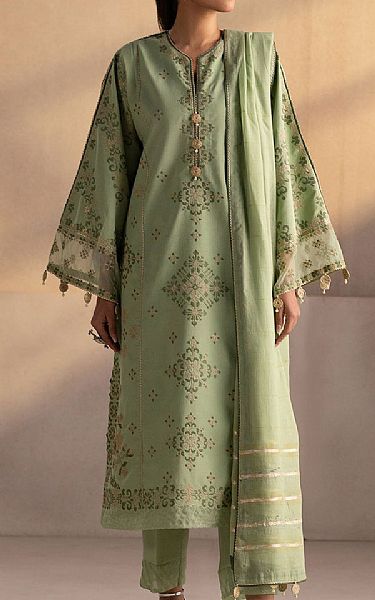 Ethnc Pale Green Lawn Suit | Pakistani Lawn Dress in USA- Image 1