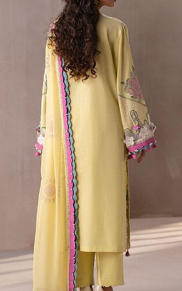 Ethnc Lime Yellow Lawn Suit | Pakistani Lawn Dress in USA- Image 2