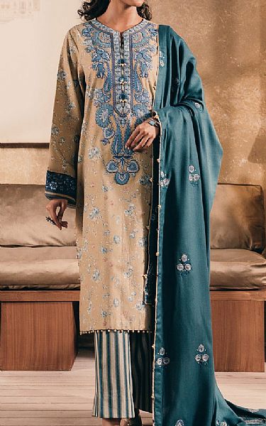 Ethnc Tan Khaddar Suit | Pakistani Winter Dresses in USA- Image 1