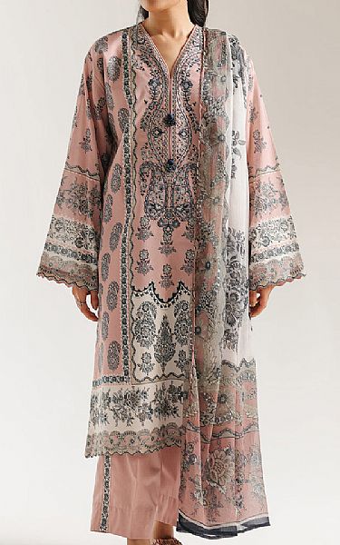 Ethnc Cavern Pink Lawn Suit | Pakistani Lawn Dress in USA- Image 1
