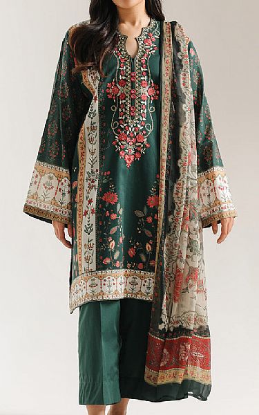 Ethnc Mineral Green Lawn Suit | Pakistani Lawn Dress in USA- Image 1