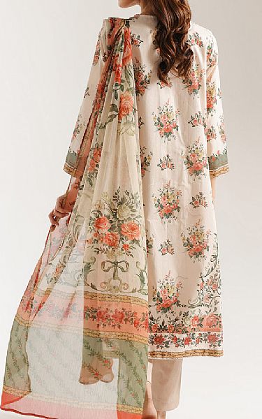Ethnc Off White Lawn Suit | Pakistani Lawn Dress in USA- Image 2