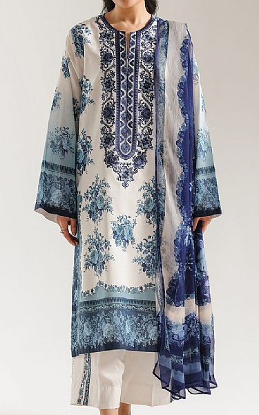 Ethnc Off White Lawn Suit | Pakistani Lawn Dress in USA- Image 1