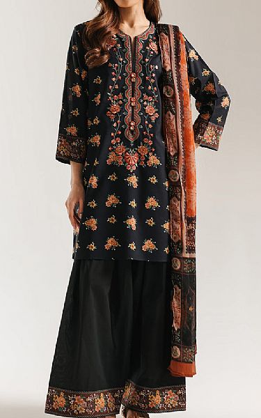 Ethnc Black Lawn Suit | Pakistani Lawn Dress in USA- Image 1