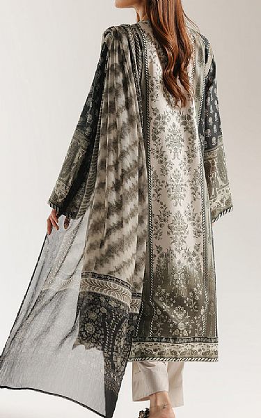Ethnc Off White/Black Lawn Suit | Pakistani Lawn Dress in USA- Image 2
