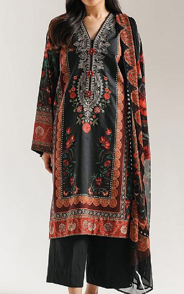 Ethnc Black Lawn Suit | Pakistani Lawn Dress in USA- Image 1