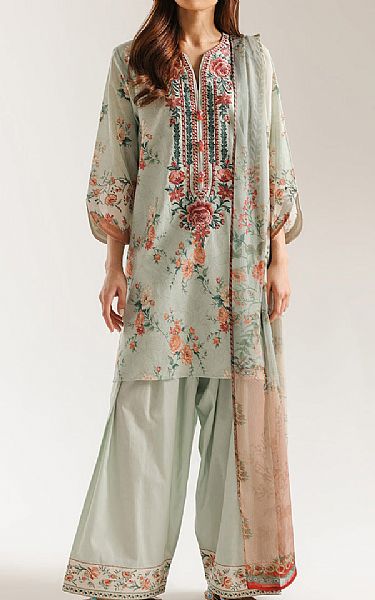Ethnc Sea Mist Lawn Suit | Pakistani Lawn Dress in USA- Image 1