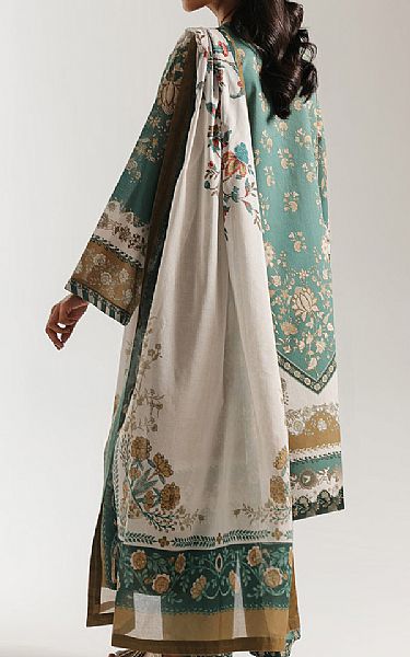 Ethnc Viridian Green Lawn Suit | Pakistani Lawn Dress in USA- Image 2