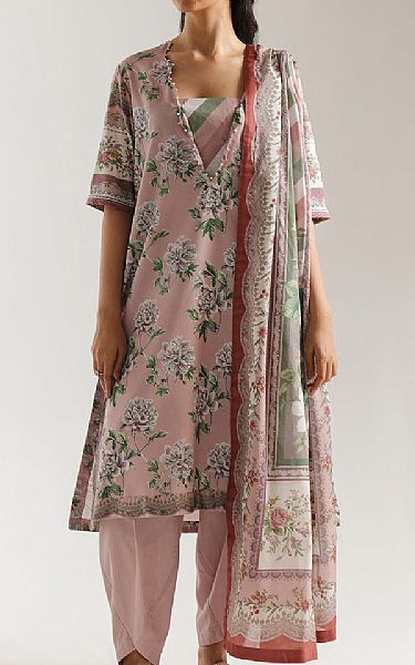 Ethnc Light Pink Lawn Suit | Pakistani Lawn Dress in USA- Image 1