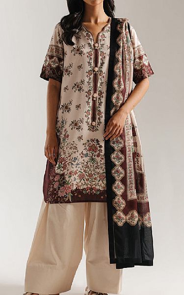 Ethnc Ivory Lawn Suit | Pakistani Lawn Dress in USA- Image 1