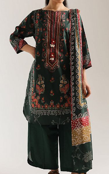 Ethnc Mineral Green Lawn Suit | Pakistani Lawn Dress in USA- Image 1