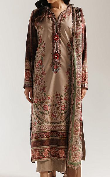 Ethnc Ivory Lawn Suit | Pakistani Lawn Dress in USA- Image 1