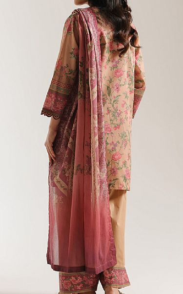 Ethnc Peach Lawn Suit | Pakistani Lawn Dress in USA- Image 2