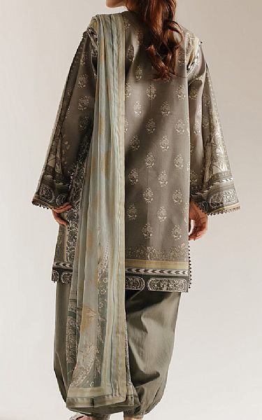 Ethnc Warm Grey Lawn Suit | Pakistani Lawn Dress in USA- Image 2