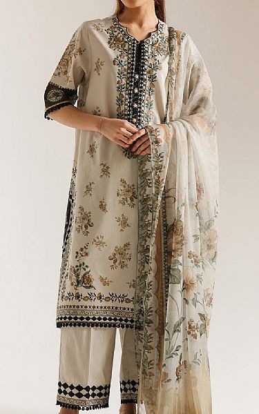 Ethnc Off White Lawn Suit | Pakistani Lawn Dress in USA- Image 1
