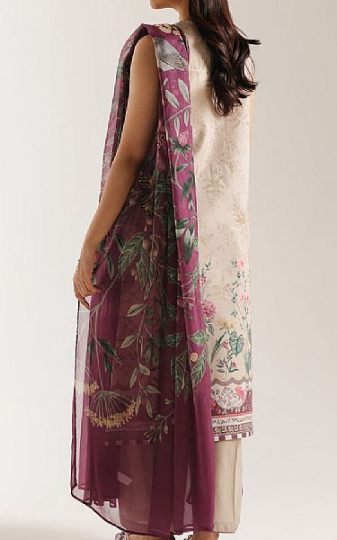 Ethnc Beige Lawn Suit | Pakistani Lawn Dress in USA- Image 2