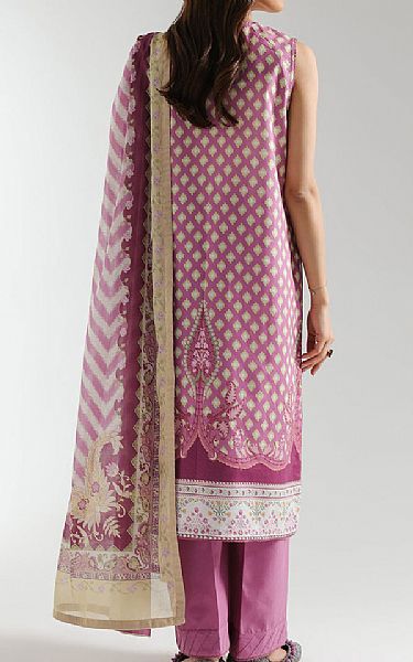Ethnc Cadillac Pink/Off White Lawn Suit | Pakistani Lawn Dress in USA- Image 2