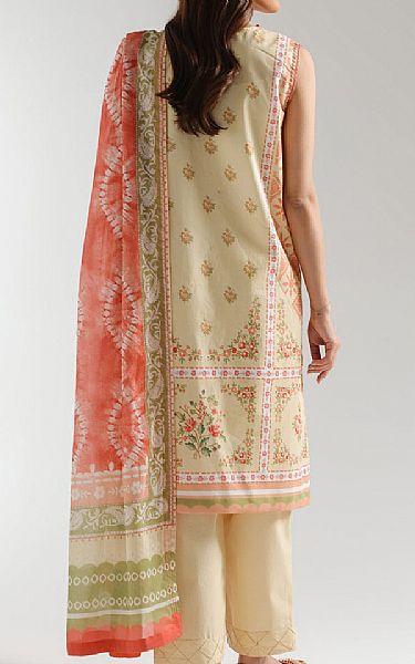 Ethnc Light Yellow Lawn Suit | Pakistani Lawn Dress in USA- Image 2