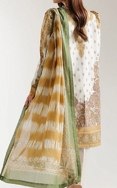 Ethnc Off White/Gold Lawn Suit | Pakistani Lawn Dress in USA- Image 2