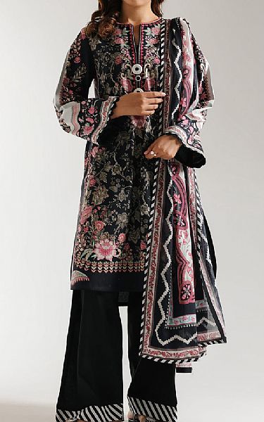 Ethnc Black Lawn Suit | Pakistani Lawn Dress in USA- Image 1