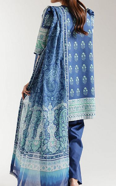 Ethnc Faded Blue Lawn Suit | Pakistani Lawn Dress in USA- Image 2