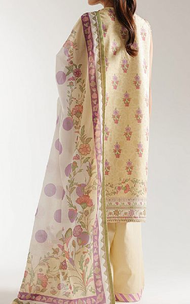 Ethnc Cream Lawn Suit | Pakistani Lawn Dress in USA- Image 2