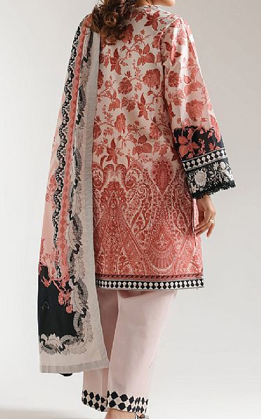 Ethnc Off White/Pale Rose Lawn Suit | Pakistani Lawn Dress in USA- Image 2