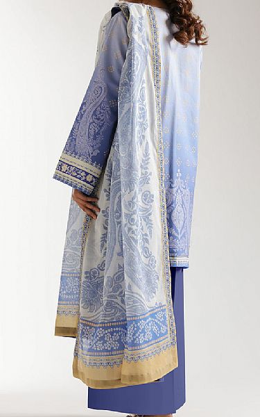 Ethnc Ice Blue Lawn Suit | Pakistani Lawn Dress in USA- Image 2