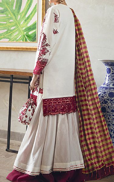 Ethnic White Lawn Suit | Pakistani Dresses in USA- Image 2