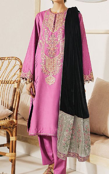 Ethnic Hot Pink Silk Suit | Pakistani Dresses in USA- Image 1