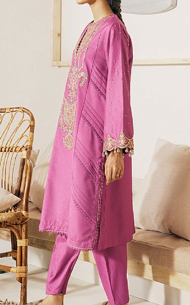 Ethnic Hot Pink Silk Suit | Pakistani Dresses in USA- Image 2