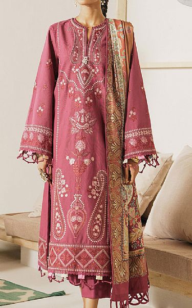 Ethnic Tea Rose Khaddar Suit | Pakistani Dresses in USA- Image 1