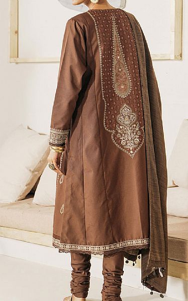 Ethnic Coffee Brown Viscose Suit | Pakistani Dresses in USA- Image 2