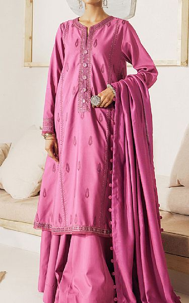 Ethnic Hot Pink Viscose Suit | Pakistani Wedding Dresses- Image 1