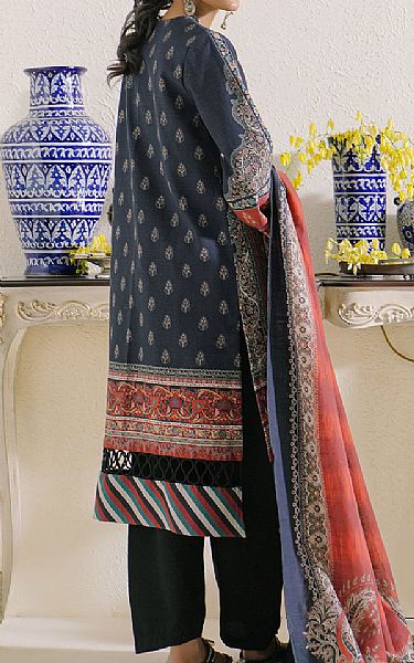 Ethnic Charcoal Khaddar Suit (2 Pcs) | Pakistani Winter Dresses- Image 2