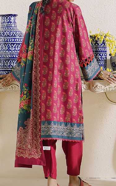 Ethnic Magenta Viscose Suit | Pakistani Dresses in USA- Image 2