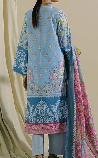 Ethnic Baby Blue Lawn Suit | Pakistani Dresses in USA- Image 2