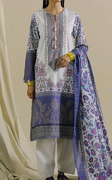 Ethnic White Lawn Suit | Pakistani Dresses in USA- Image 1