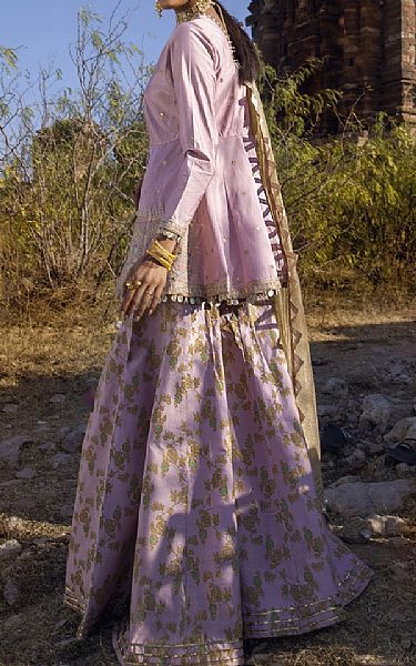 Ethnic Baby Pink Yarn Suit | Pakistani Dresses in USA- Image 2