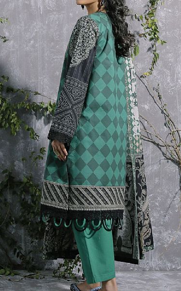 Ethnic Emerald Green Lawn Suit | Pakistani Dresses in USA- Image 2