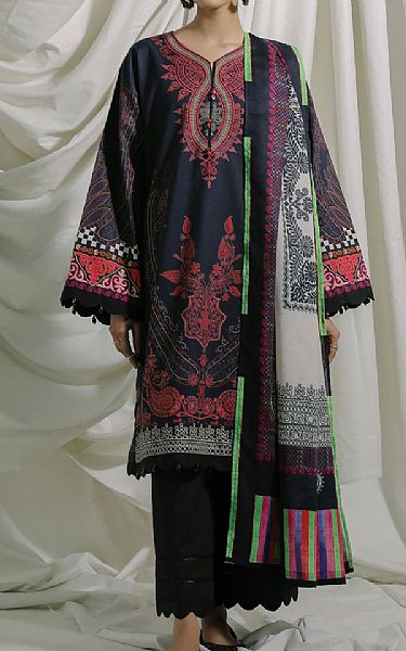 Ethnic Black Lawn Suit | Pakistani Dresses in USA- Image 1