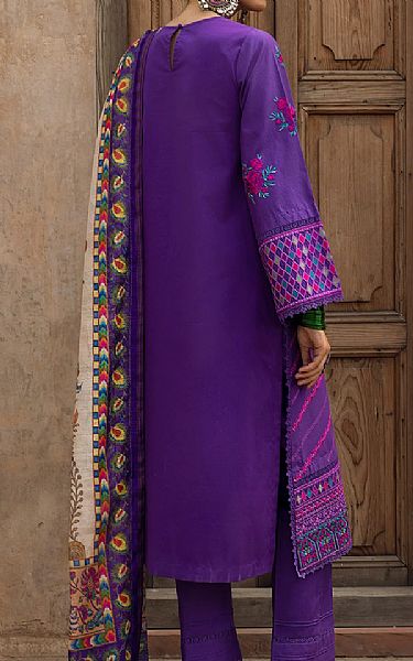 Ethnic Purple Lawn Suit | Pakistani Dresses in USA- Image 2