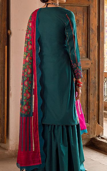 Ethnic Teal Lawn Suit | Pakistani Dresses in USA- Image 2