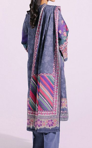 Ethnic Waikawa Grey Khaddar Suit | Pakistani Winter Dresses- Image 2